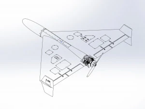 Of Iranian kamikaze drone Shahed-136 3D Model