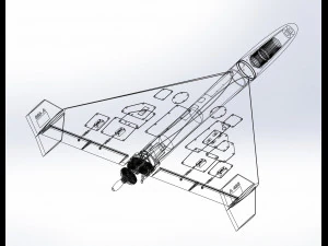 Of Iranian kamikaze drone Shahed-136 3D Model