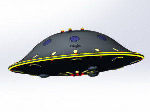 Of a realistic UFO Modelo 3D