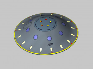 Of a realistic UFO Modelo 3D