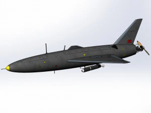 Iranian kamikaze drone Arash-2 3D Model