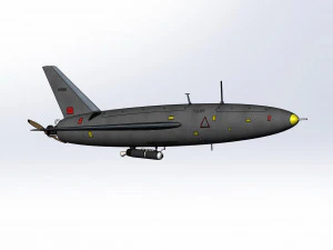 Iranian kamikaze drone Arash-2 3D Model