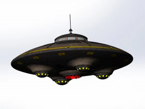 nave volante antigravit&agrave; di Nikola Tesla Modello 3D