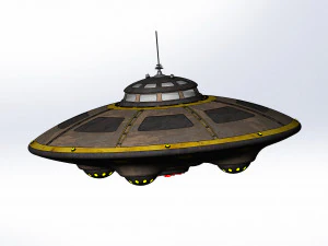 nave volante antigravit&agrave; di Nikola Tesla Modello 3D