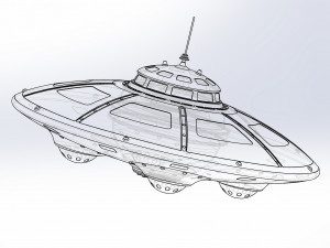 anti-gravity flying ship of Nikola Tesla Modelo 3D
