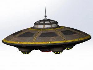 nave volante antigravit&agrave; di Nikola Tesla Modello 3D