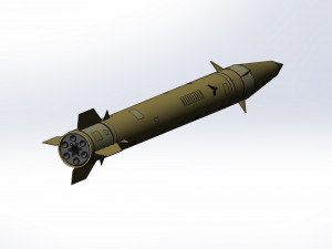 Of a short-range ballistic missile Modelo 3D