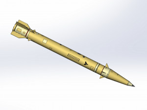 Of a short-range ballistic missile Modelo 3D