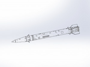 Of a short-range ballistic missile Modelo 3D