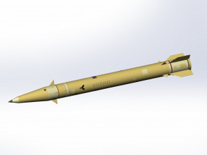 Of a short-range ballistic missile Modelo 3D