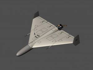 O mais preciso do drone kamikaze de barragem Shahed 136 Modelo 3D
