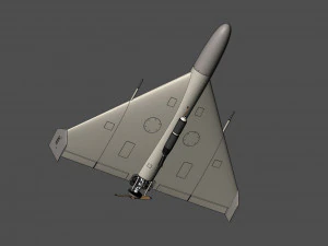 O mais preciso do drone kamikaze de barragem Shahed 136 Modelo 3D