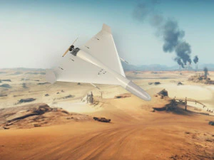 O mais preciso do drone kamikaze de barragem Shahed 136 Modelo 3D