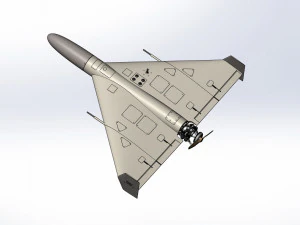 O mais preciso do drone kamikaze de barragem Shahed 136 Modelo 3D