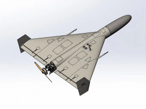 O mais preciso do drone kamikaze de barragem Shahed 136 Modelo 3D
