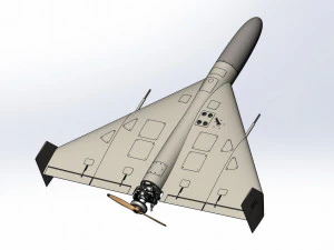 O mais preciso do drone kamikaze de barragem Shahed 136 Modelo 3D