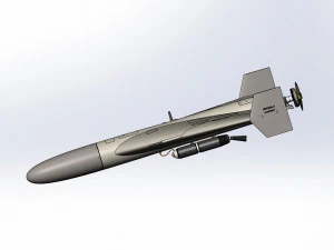 O mais preciso do drone kamikaze de barragem Shahed 136 Modelo 3D