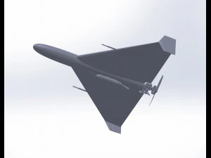O mais preciso do drone kamikaze de barragem Shahed 136 Modelo 3D