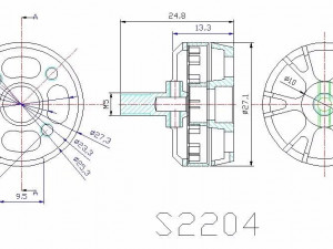 brushless motor Readytosky S2204-2300kV 3D मॉडल