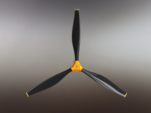 of a three-blade propeller for light aircraft Modelo 3D