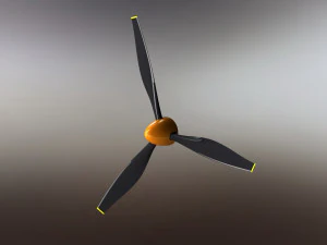 of a three-blade propeller for light aircraft 3D Model