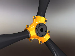 of a three-blade propeller for light aircraft 3D Model