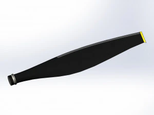 of a three-blade propeller for light aircraft 3D Model