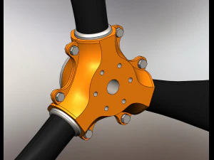 of a three-blade propeller for light aircraft 3D Model