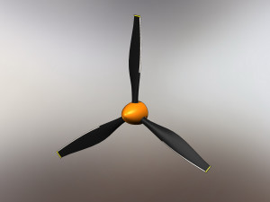 of a three-blade propeller for light aircraft Modèle 3D