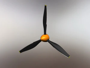 of a three-blade propeller for light aircraft 3D Model