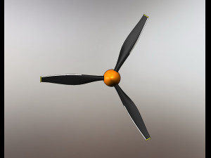 of a three-blade propeller for light aircraft Modèle 3D
