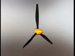 of a three-blade propeller for light aircraft 3D Model