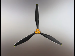 of a three-blade propeller for light aircraft 3D Model