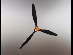 of a three-blade propeller for light aircraft Modèle 3D