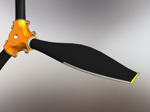 of a three-blade propeller for light aircraft Modèle 3D