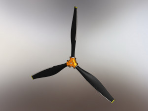 of a three-blade propeller for light aircraft Modèle 3D