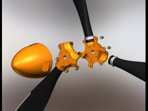 of a three-blade propeller for light aircraft Modèle 3D