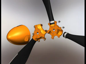 of a three-blade propeller for light aircraft 3D Model