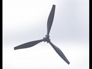 of a three-blade propeller for light aircraft Modèle 3D