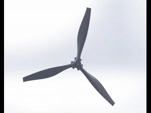 of a three-blade propeller for light aircraft 3D Model