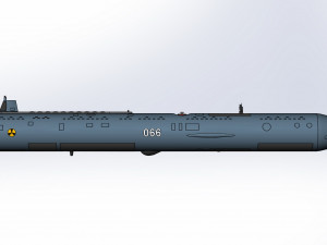 of the continued development of the Russian autonomous nuclear torpedo Poseidon 2M39 Modèle 3D