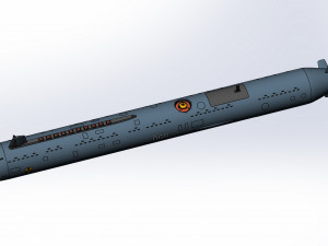 of the continued development of the Russian autonomous nuclear torpedo Poseidon 2M39 Modèle 3D