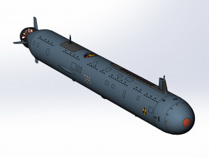 of the continued development of the Russian autonomous nuclear torpedo Poseidon 2M39 Modèle 3D