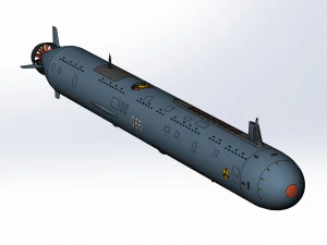 of the continued development of the Russian autonomous nuclear torpedo Poseidon 2M39 3D Model