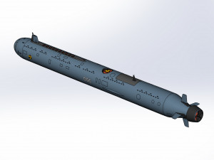 of the continued development of the Russian autonomous nuclear torpedo Poseidon 2M39 Modèle 3D