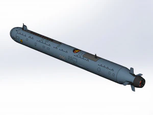 of the continued development of the Russian autonomous nuclear torpedo Poseidon 2M39 3D Model