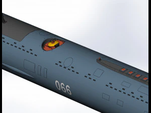 of the continued development of the Russian autonomous nuclear torpedo Poseidon 2M39 3D Model