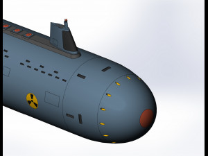 of the continued development of the Russian autonomous nuclear torpedo Poseidon 2M39 Modèle 3D