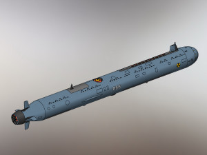 of the continued development of the Russian autonomous nuclear torpedo Poseidon 2M39 Modèle 3D