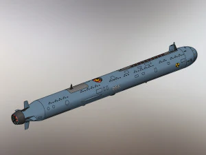 of the continued development of the Russian autonomous nuclear torpedo Poseidon 2M39 3D Model